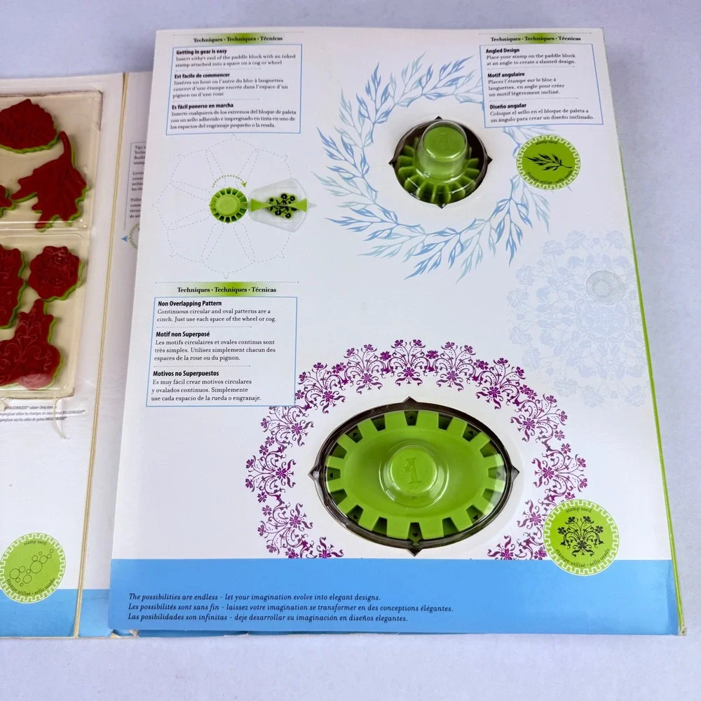 Inkadinkado StampingGear Deluxe Set 24pc Pattern Making Kit 65-32020 Green‎
